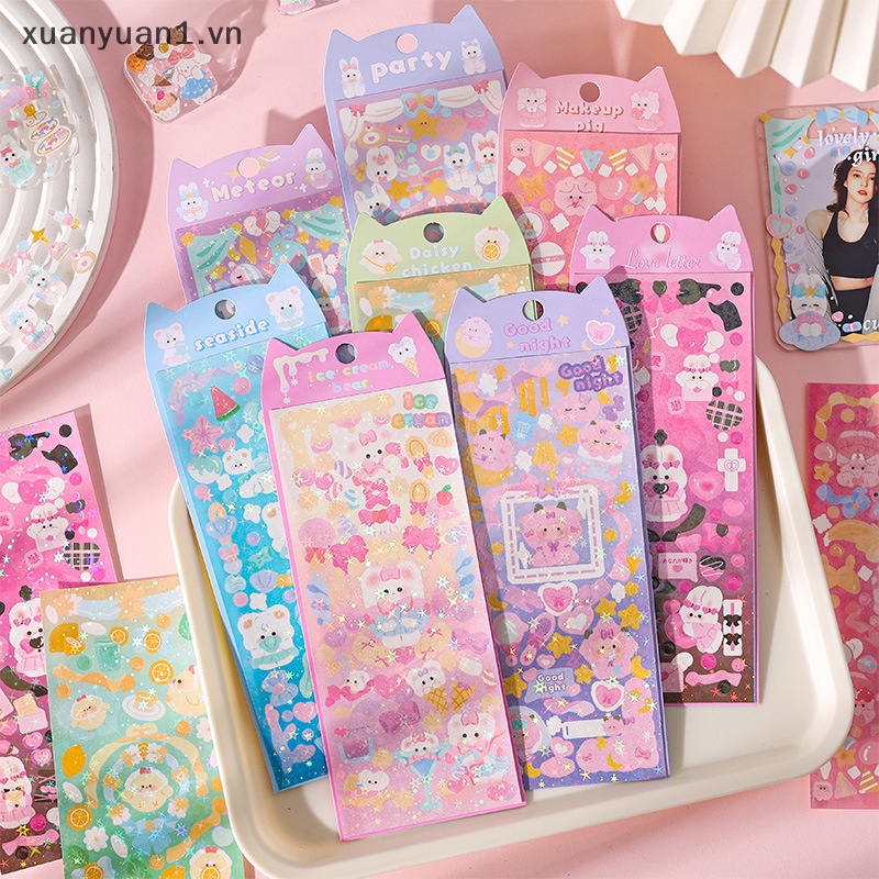 Miếng Dán Trang Trí Hình Động Vật Hoạt Hình Đáng Yêu