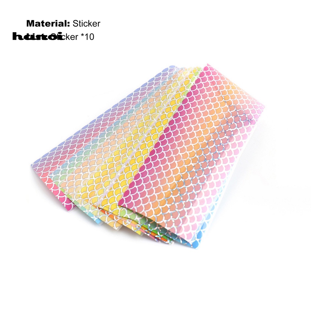 Set 10 Miếng Dán Trang Trí Móng Tay Nghệ Thuật Nhiều Màu Sắc DIY