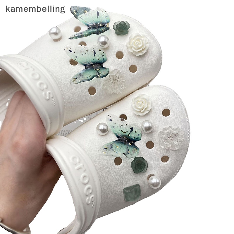 Phụ Kiện Trang Trí Giày Dép Hình Hoa Và Bướm Thời Trang DIY