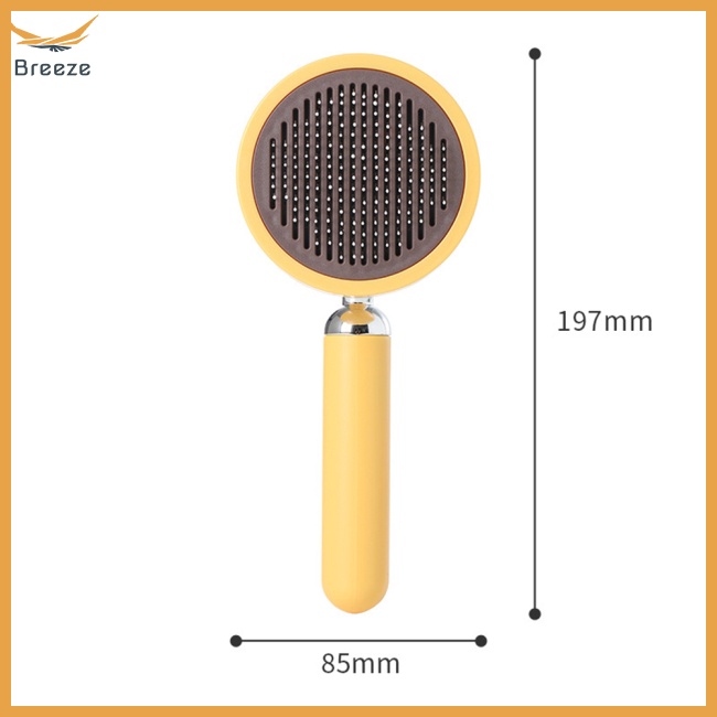 Lược Chải Lông Cho Thú Cưng Đầu Tròn Bằng Thép Cong Tiện Dụng