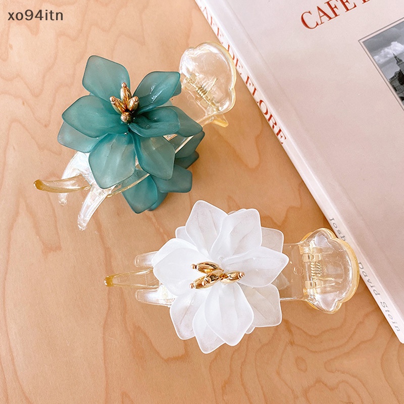 Kẹp Tóc Hình Nơ / Bông Hoa Trà Thanh Lịch Dành Cho Nữ