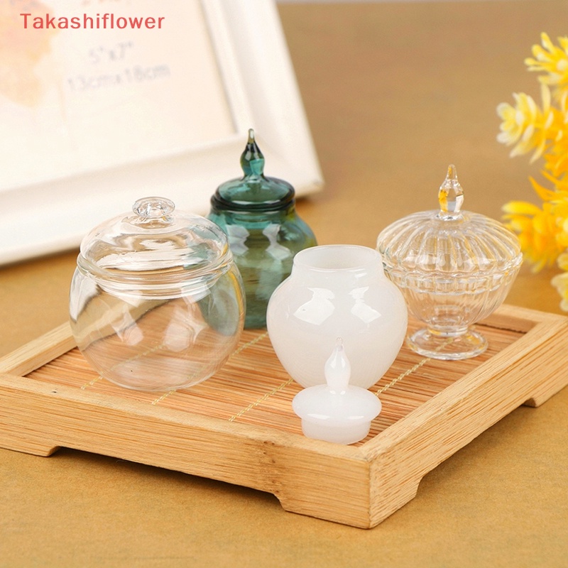 Lọ Thủy Tinh Mini Đựng Kẹo / Món Tráng Miệng Tỉ Lệ 1: 12 Trang Trí Nhà Búp Bê
