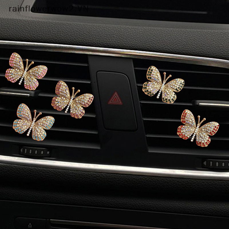 Kẹp Hình Bướm Đính Kim Cương Giả Tinh Xảo Cho Lỗ Thông Khí Xe Hơi (H)