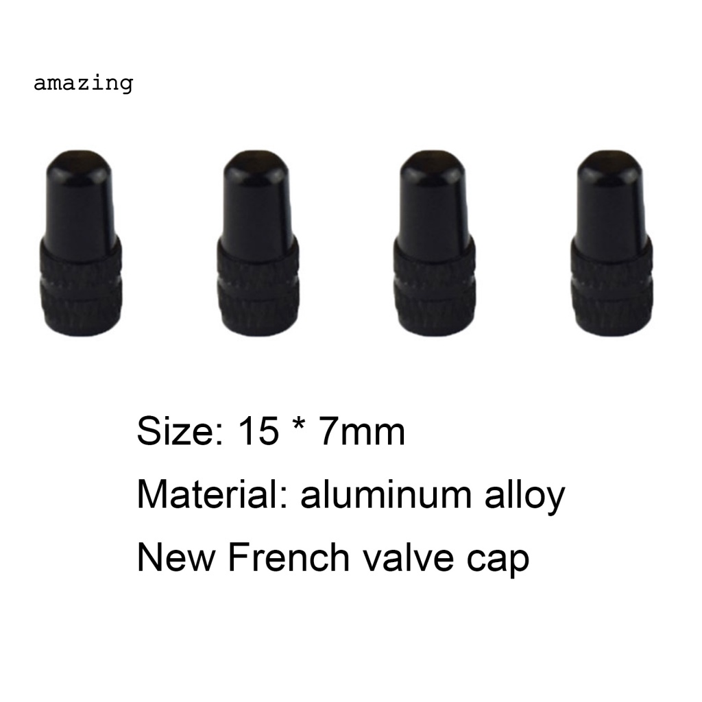 Bộ 4 Nắp Van Xe Đạp Bằng Hợp Kim Nhôm Chống Mòn Tiện Dụng