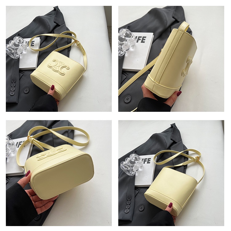 Túi Xách Da PU Đeo Chéo Màu Trơn Thời Trang Cho Nữ