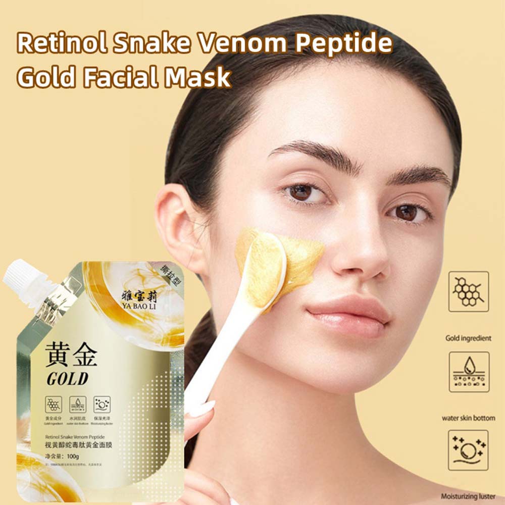 YABAOLI Retinol Snake Venom Peptide Gold Facial Mask 100g Retinol Mask Peel Mask Gold Face Mask Cleansing Gel Cleanser For Face Peel Off Mask