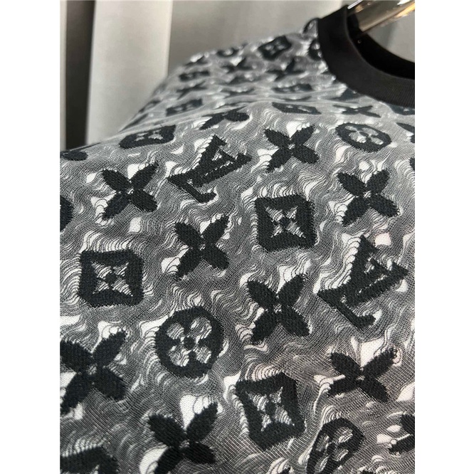 Áo Thun Tay Ngắn Cổ Tròn Thêu Hình jacquard Mới Cho Nam