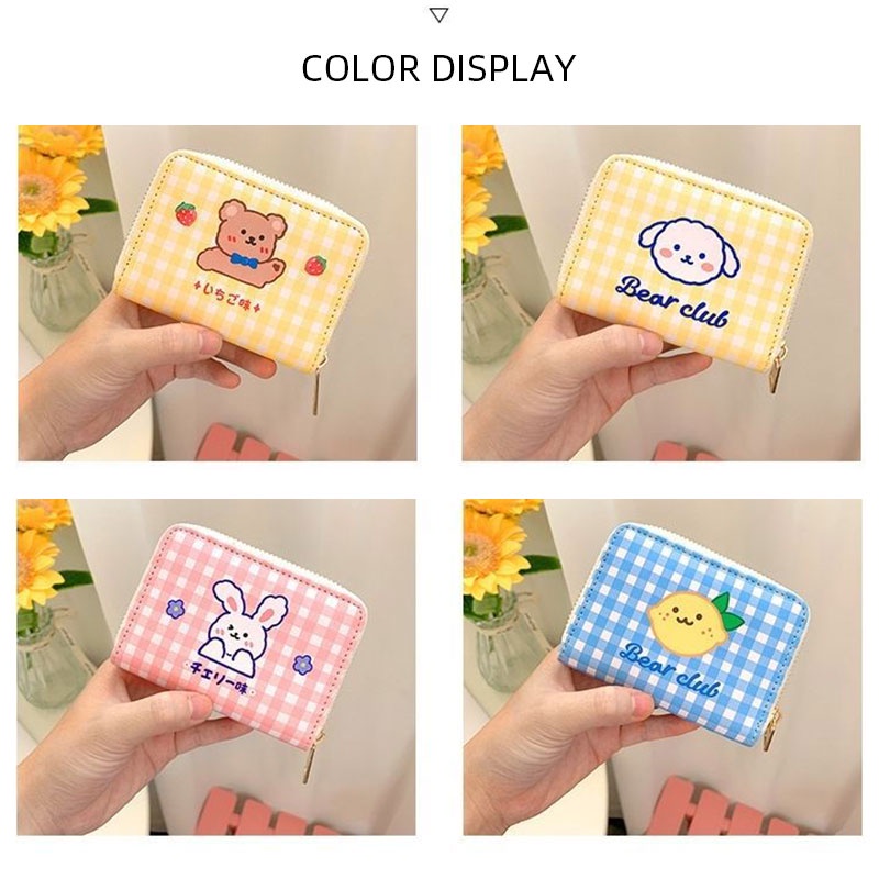 MOUSSON Ví Đựng Tiền Xu Họa Tiết Hoạt Hình Dễ Thương Cho Bé Gái