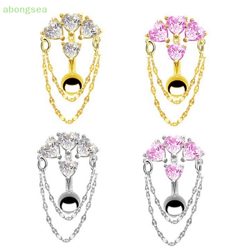 Khuyên RốN HìNh Tim BằNg ThéP Không Gỉ ĐíNh Đá Xinh XắN