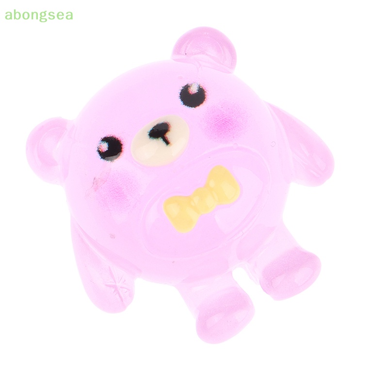 Abongsea Set 10 Mô Hình Gấu Dạ Quang Mini Bằng Nhựa Resin Trang Trí Tiểu Cảnh