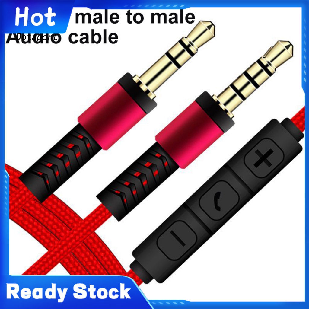 Dây Cáp Âm Thanh KDDT-3.5mm 1.2m Aux Có Mic Cho iPhone iPad