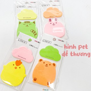 Sticky Note Cloud Pet Neon Deli Nhà Cam