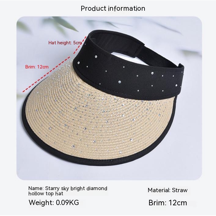 Mũ Chống Nắng Mùa Hè Dạng Rỗng Gấp Được Hình Ngôi Sao Khoan Cyber Celebrum Hợp Thời Trang Dễ Phối Đồ Cho Nữ
