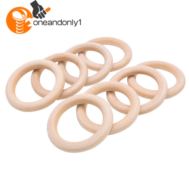 Bộ 120 Vòng Gỗ Tự Nhiên Không Hoàn Thiện 5 Kích Cỡ Dùng Làm Trang Sức