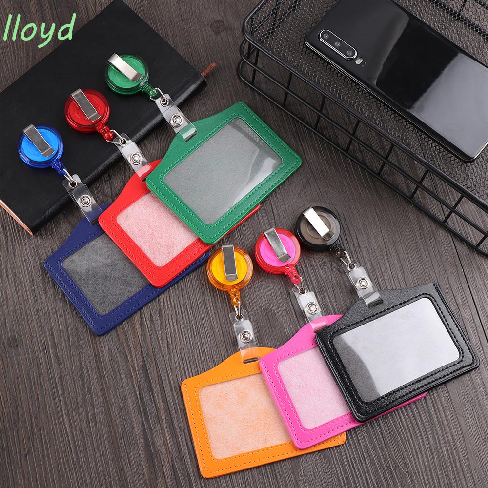Kẹp giữ thẻ tên bằng da pu nhiều màu tùy chọn