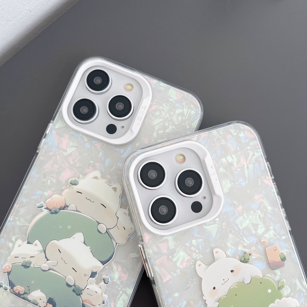 Ốp Điện Thoại TPU Silicon Mềm Trong Suốt Chống Sốc Phối Kim Tuyến Hoạt Hình Cho iPhone 13 12 PRO MAX 14 Plus