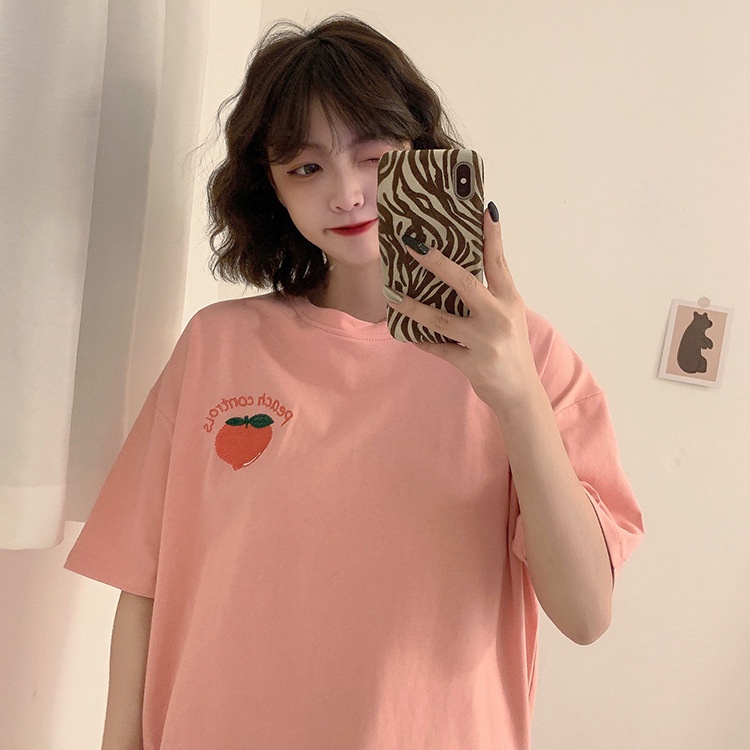 Áo Thun Nữ Tay Ngắn Dáng Rộng Phong Cách Hàn Quốc