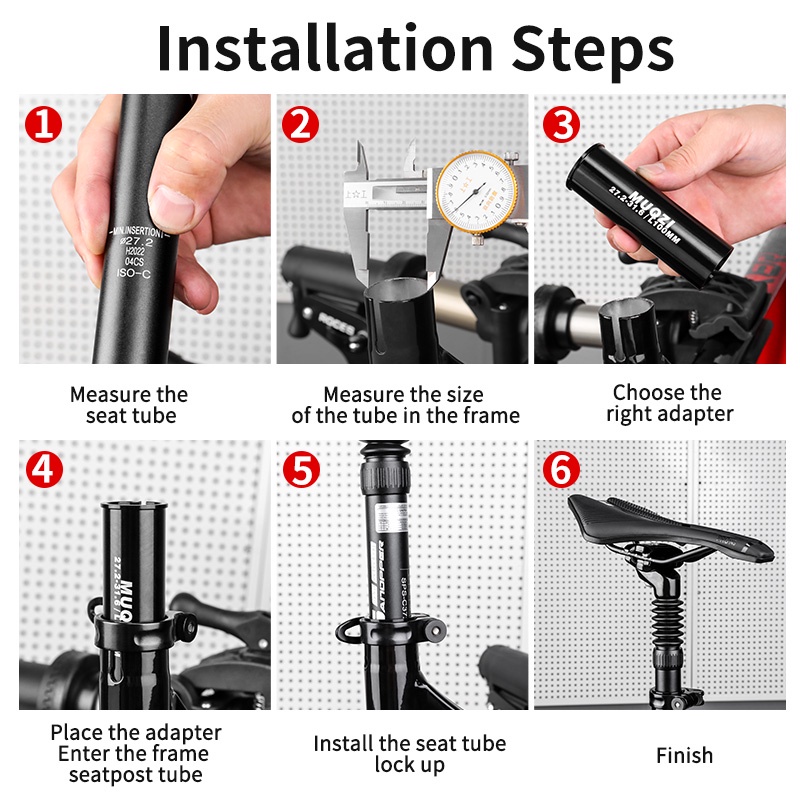 Ống Nối Yên Xe Đạp Dài 100mm Shim 22.2 25.4 27.2 28.6 30.6 30.9 31.6 Sang 30.4 30.8 30.9 31.8 33.9 36mm
