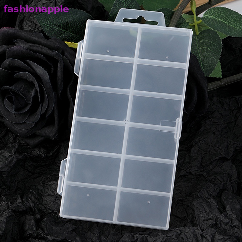 Hộp Nhựa 12 Ngăn Đựng Phụ Kiện Trang Trí Móng Tay