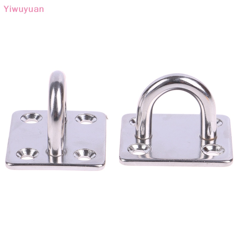 Set 2 Móc Treo Võng Hình Chữ U Bằng Thép Không Gỉ Gắn Trần Nhà Mới