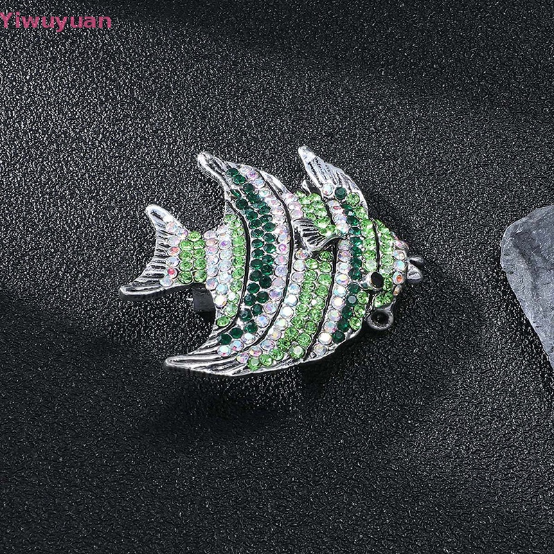 &lt; Yiwuyuan &gt; Ghim Cài Áo Hình Cá Nhiệt Đới Đính Đá Thời Trang Cho Nữ Dự Tiệc