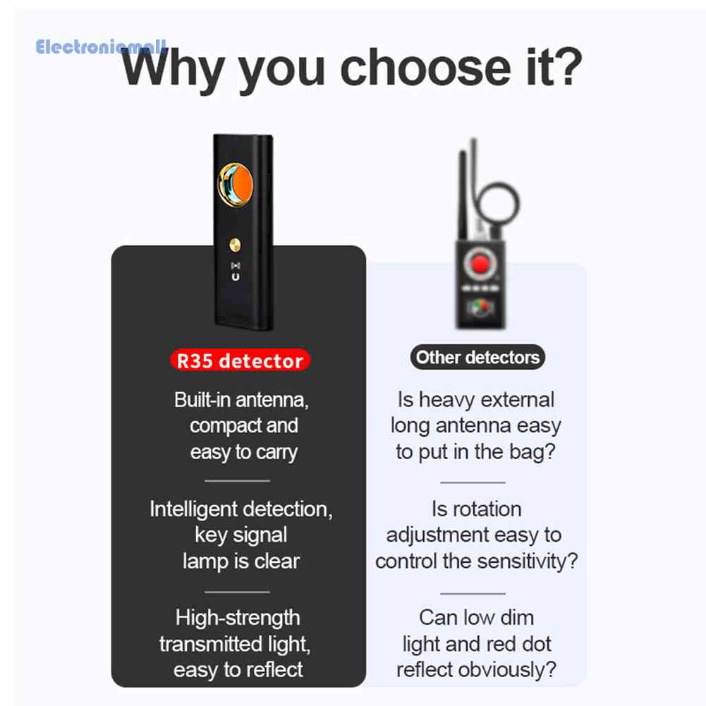 Máy Dò Hồng Ngoại Điện Tử Chống Vành Cho Nhà Ở / Văn Phòng / Xe Hơi Mall01.vn