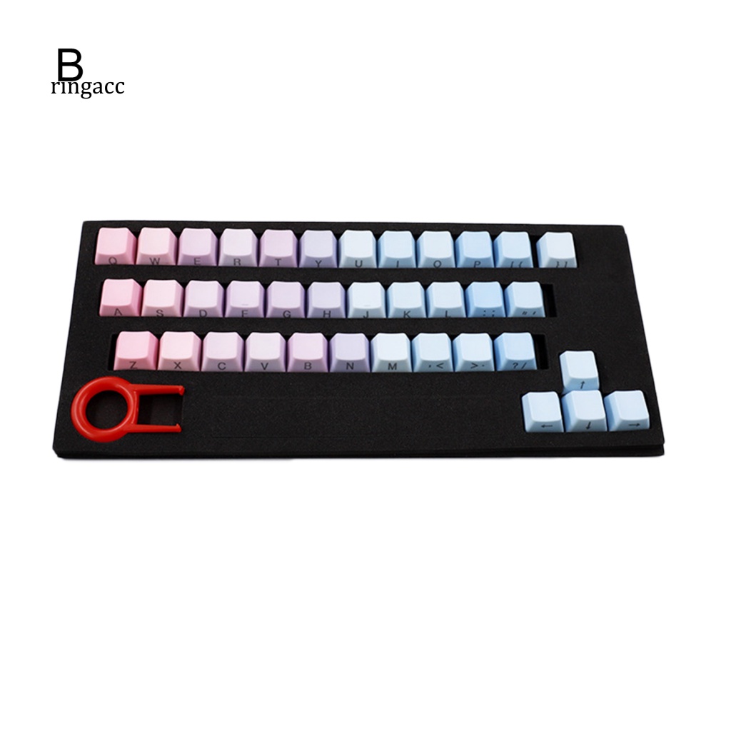 Nút Bàn Phím Cơ PBT 37 Phím Màu Hồng / Xanh Dương Gradient Thay Thế Cho Laptop / Máy Tính