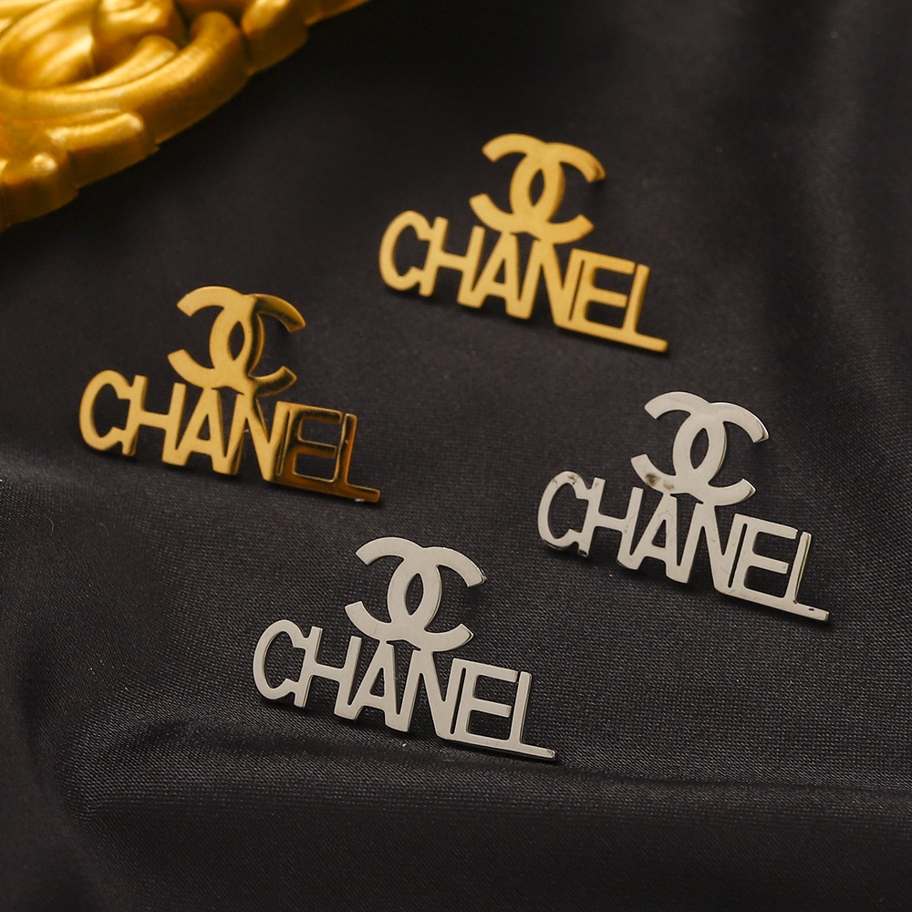 Bông Tai Bằng Thép Titan Hình Chữ Thời Trang Cho Nữ