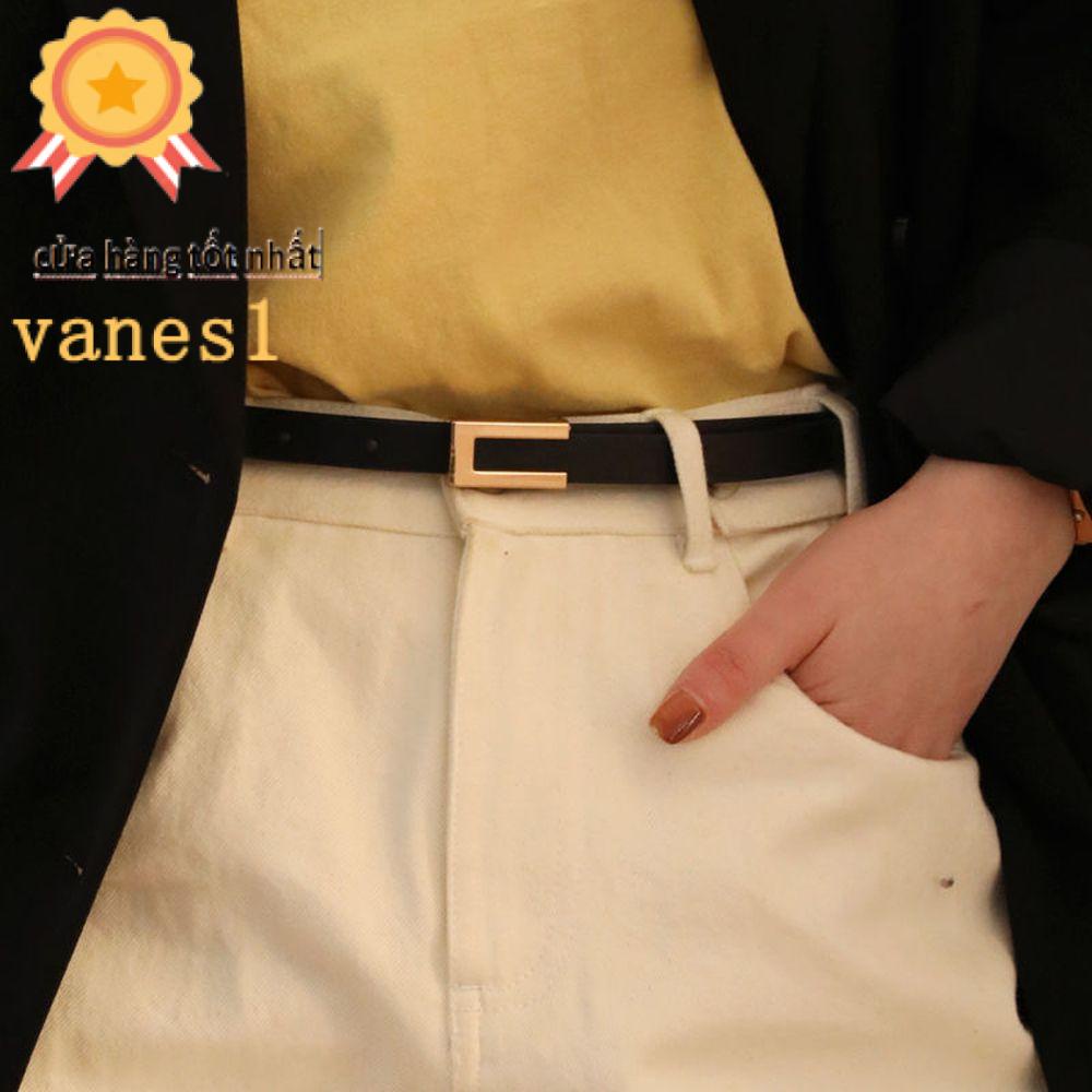 Thắt Lưng Da Pu Khóa Kim Loại Phong Cách Vintage VANES1