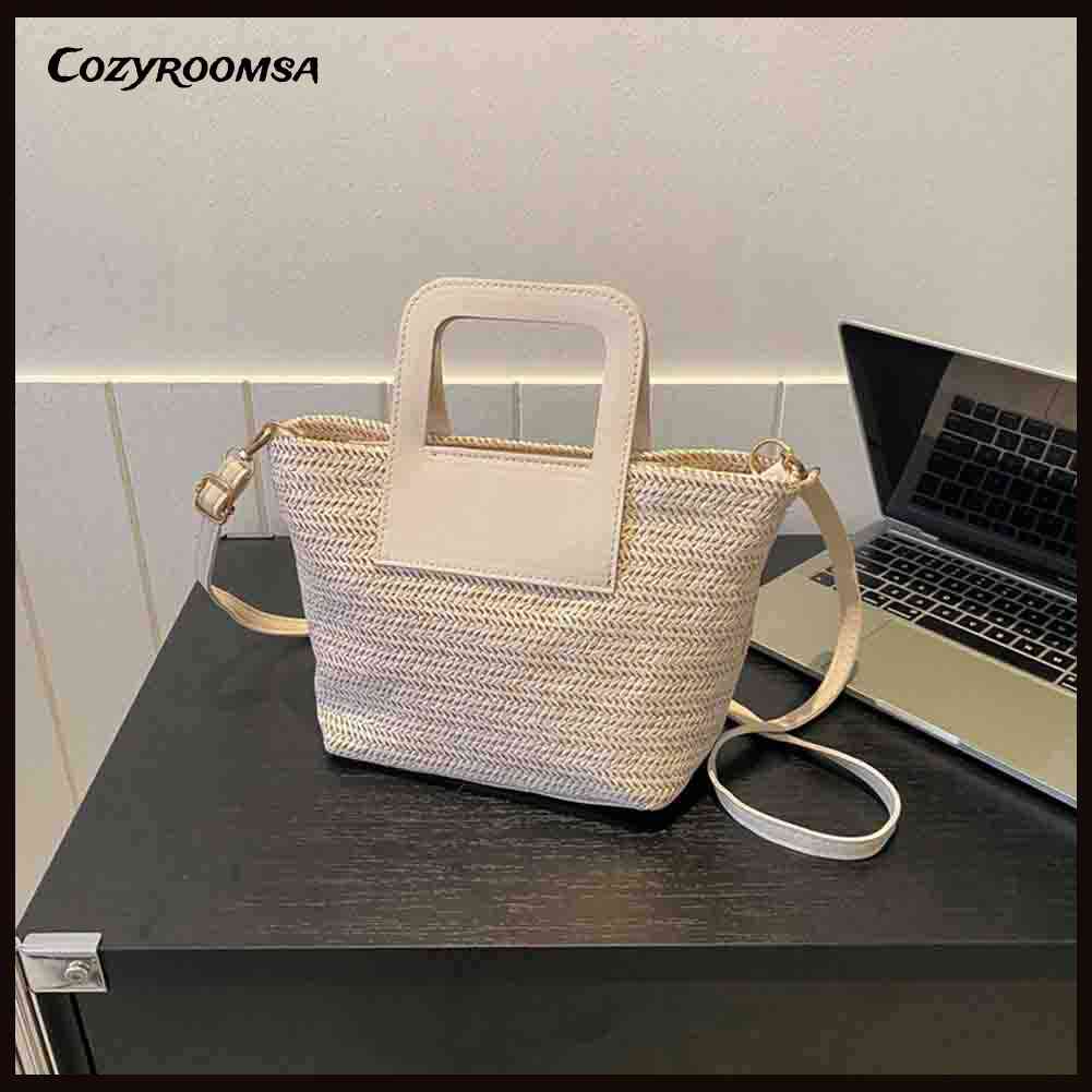 Túi Đeo Chéo Bện Tay Thời Trang Mùa Hè Cho Nữ