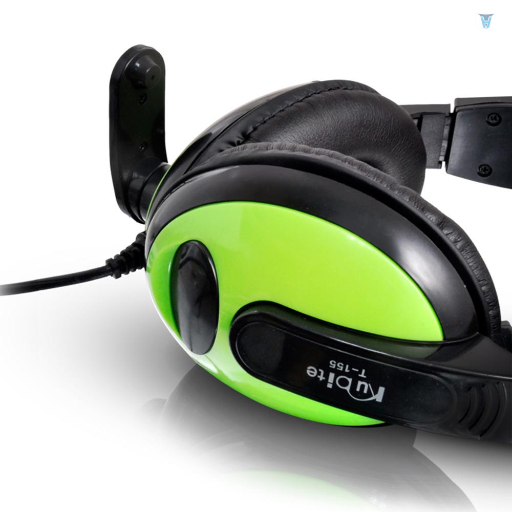 Tai Nghe Chơi Game KUBITE T155 Giắc Cắm 3.5mm Có Thể Điều Chỉnh Âm Lượng Dành Cho Máy Tính Để Bàn