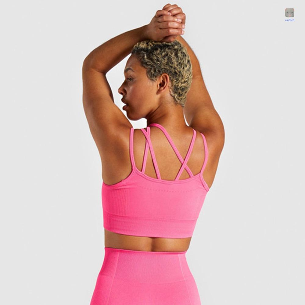 Bra Thể Thao Hoạ Tiết Kẻ Sọc Kèm Mút Nâng Ngực