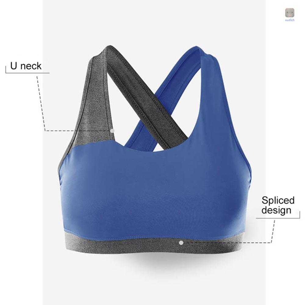 Áo Bra Thể Thao Có Mút Đệm Dây Chéo Lưng Chất Liệu Thấm Hút Khô Thoáng Nhanh Chóng