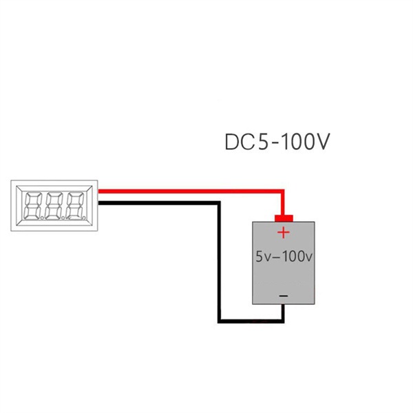 Vôn kế đo điện áp DC 4-100v hình tròn 30mm