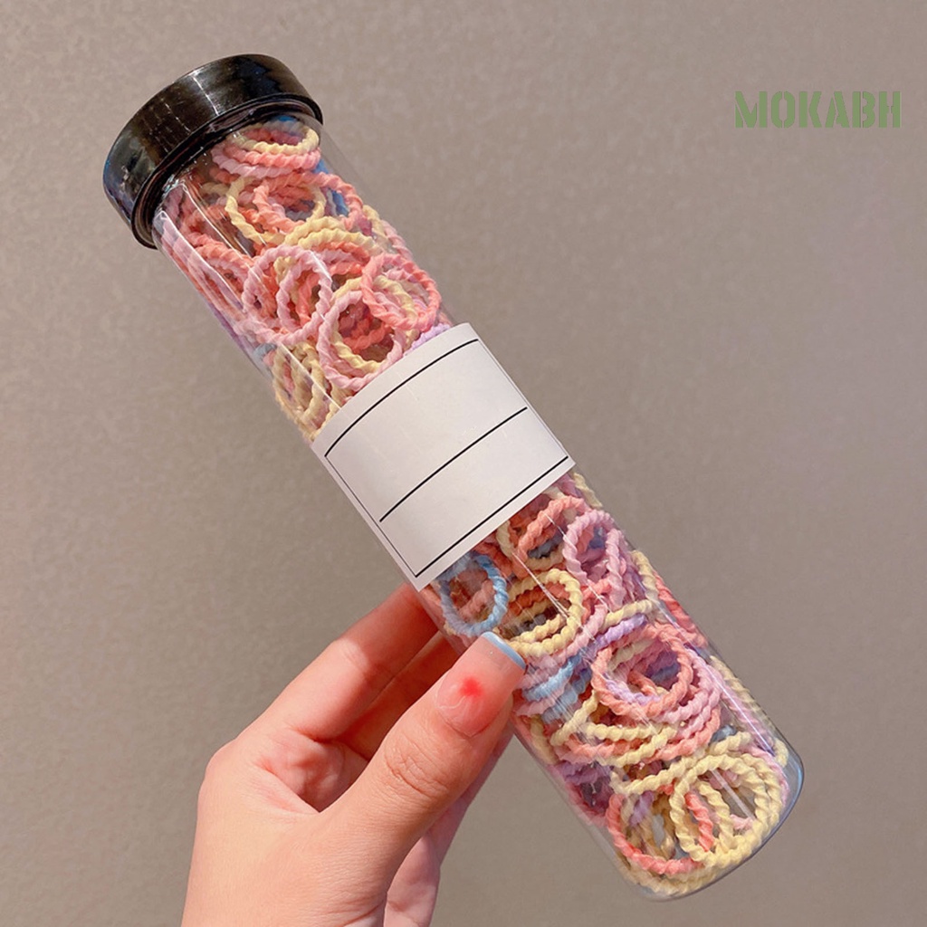 [Mok Abh] Set 300 Dây Cột Tóc Không Đau Độ Co Giãn Cao Cho Bé