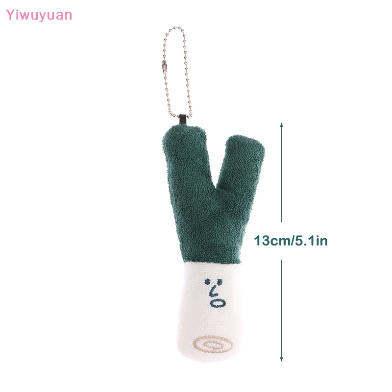 < Yiwuyuan > Móc Khóa Búp Bê Nhồi Bông Mềm Hình Rau Củ Quả Màu Xanh Lá Dùng Để Trang Trí Ba Lô / Túi Xách / Xe