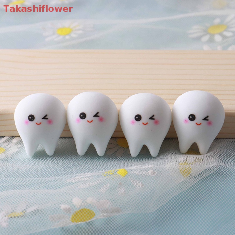(Takashiflower) Set 5 Răng Nhựa Phát Sáng Trong Bóng Tối Trang Trí Tiểu Cảnh