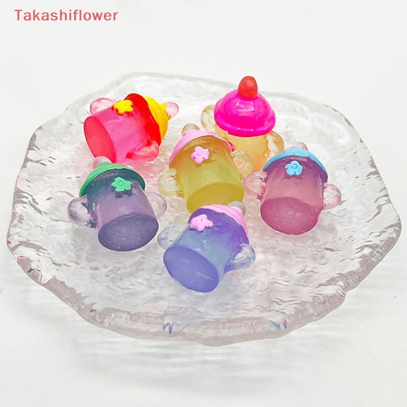 Mô Hình Bình Sữa Em Bé mini Màu Dạ Quang Trang Trí Nhà Búp Bê