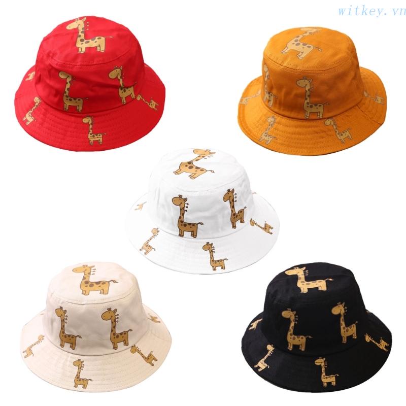 Nón Bucket Chống Nắng In Họa Tiết Thú Dễ Thương Thời Trang Mùa Hè Cho Bé Trai Và Gái