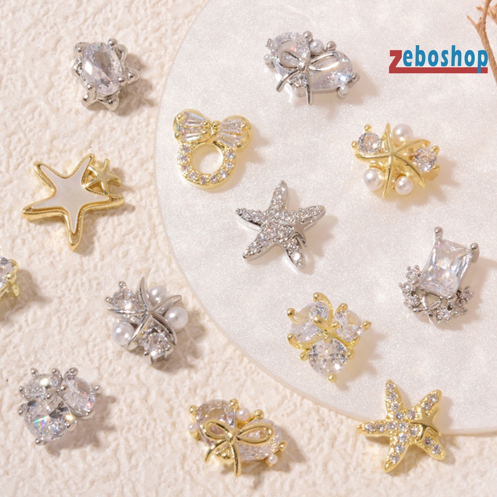 Phụ Kiện Đá Trang Trí Móng Tay Hình Sao Biển Siêu Nhẹ DIY