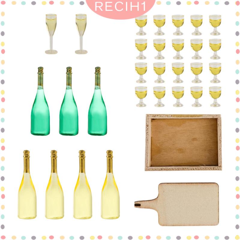 Mô Hình Chai Rượu Champagne Mini Tỉ Lệ 1 / 12 Trang Trí Nhà Búp Bê