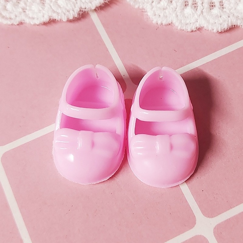 Giày Búp Bê 1 / 8 BJD Bằng Nhựa PVC 2.5CM 2 Màu Tùy Chọn Mới Cho Búp Bê 16CM