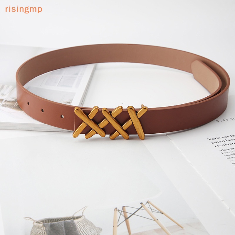 Thắt Lưng Da PU Khóa Kim Loại Phong Cách Retro Thời Trang Cho Nữ