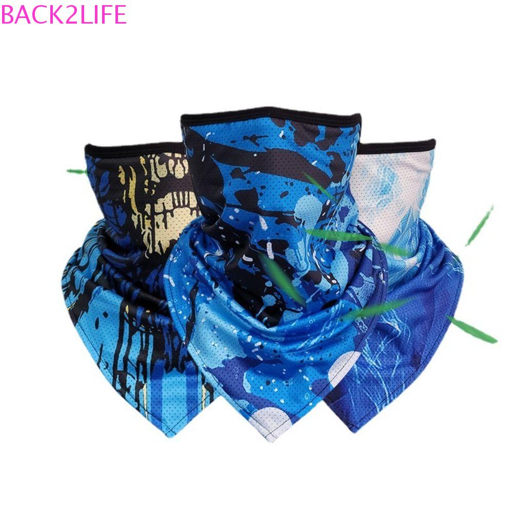 Back2 Khẩu Trang Chống Nắng Bằng Lụa Lạnh Họa Tiết Đầu Lâu Thời Trang Dùng Khi Đi Xe Đạp