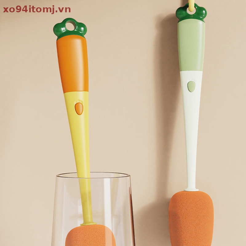 Xo94itomj Cọ Rửa Cốc / Chai Lọ 3 Trong 1 Cán Dài