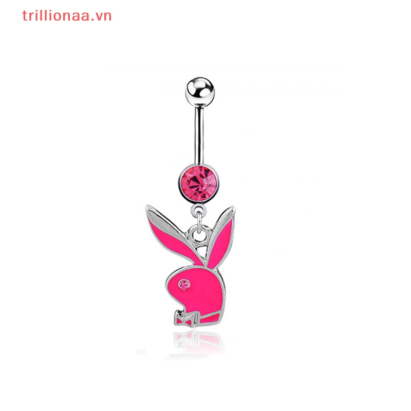 Khuyên RốN HìNh Thỏ ĐíNh Đá Dễ Thương