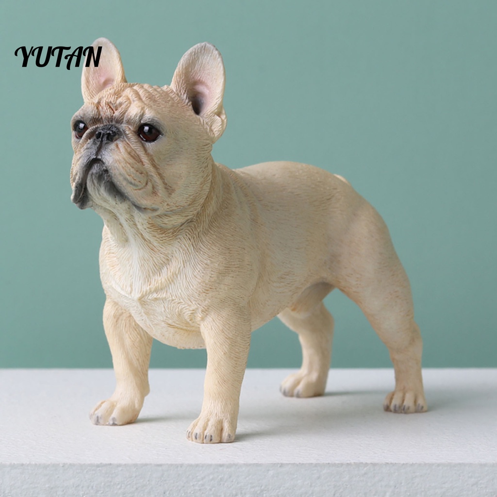Yu-bulldog Tượng Mô Hình Chú Chó Bull Đang Đứng Bằng PVC Sơn Thủ Công