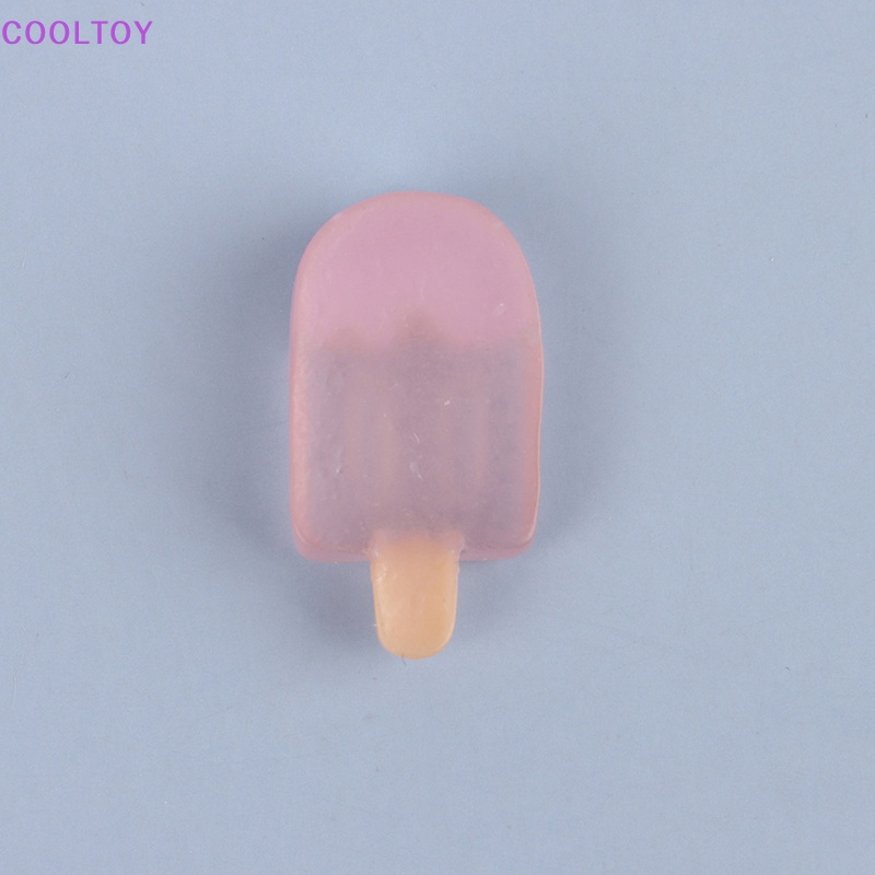 Cooltoy Set 2 Cây Kem Kẹo Mút Mini Bằng Resin Phát Sáng Màu Sắc Ngọt Ngào Dễ Thương Trang Trí Thủ Công DIY Quà Tặng Bán Chạy