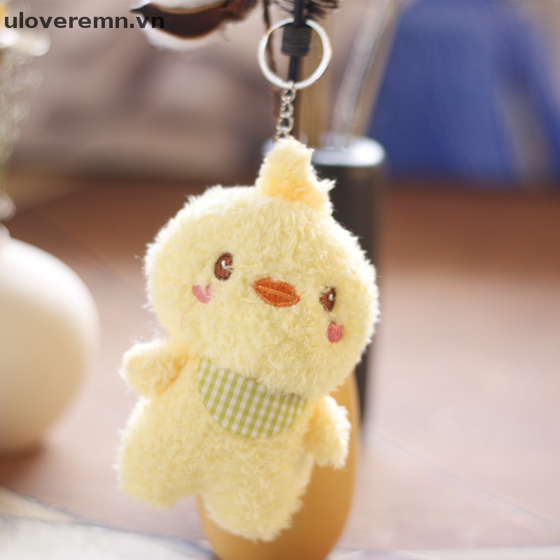 Móc Khóa Hình Gà Con Nhồi Bông Dễ Thương