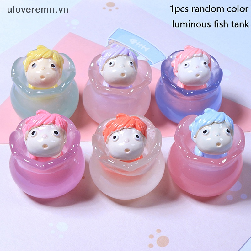 1 Tượng Trang Trí Hình Cá Hoạt Hình Phát Quang DIY